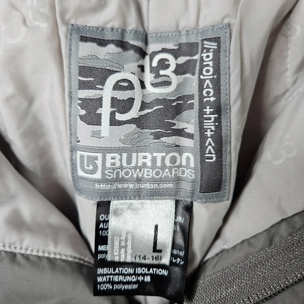 Burton Unisex Kids Grey Snowboard Ski Dryfit Pants Size L Waterproof Breathable‎